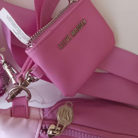 Steve Madden Purple to Pink Ombré Belt Bag w/Matching Wristlet & Pouch Set NWOT - Picture 9 of 9